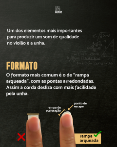 Comparação entre unha reta e unha em rampa arqueada