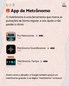 Lista de aplicativos de metrônomo para celular