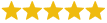 Cinco estrelas representando avaliações positivas
