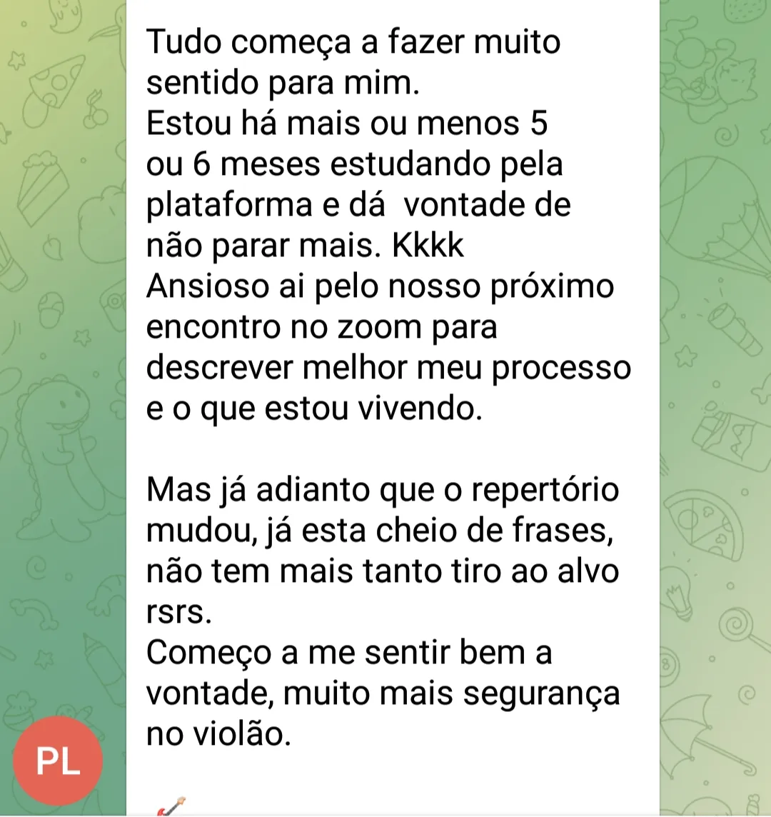 Depoimento de aluno