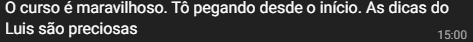 Depoimento de aluno