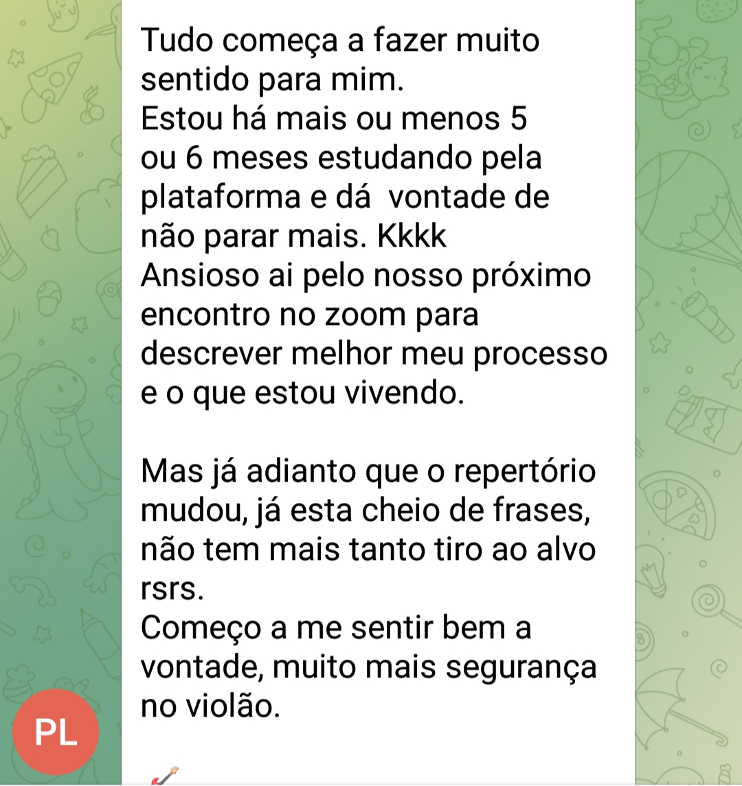 Depoimento de aluno