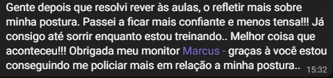 Depoimento de aluno