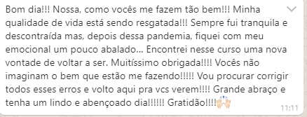 Depoimento de aluno