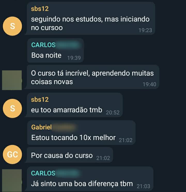 Depoimento de aluno